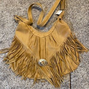 Boho Leather Native American Free People Fringe